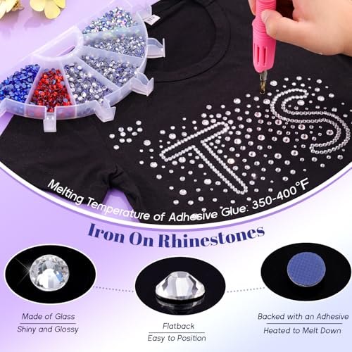 4000 Pcs Clear SS10 Hotfix Rhinestones for DIY Crafts