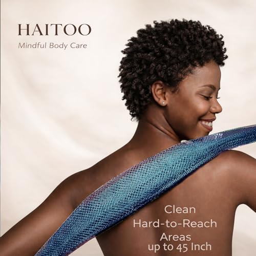 African Net Sponge 4-Pack, Exfoliating Bath Washcloth for Body & Back