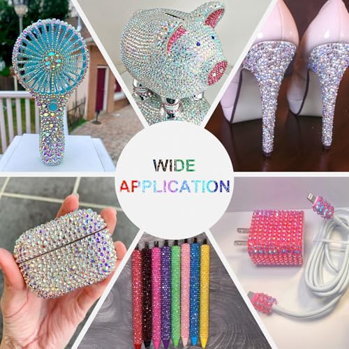 RAZET 40 Colors 3mm Jelly Rhinestones Bedazzling Kit for DIY Crafts & Nail Art
