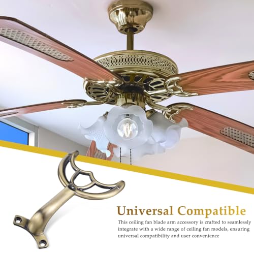 DOITOOL Antique Brass Ceiling Fan Blade Arm Replacement for 52 Inch Fans