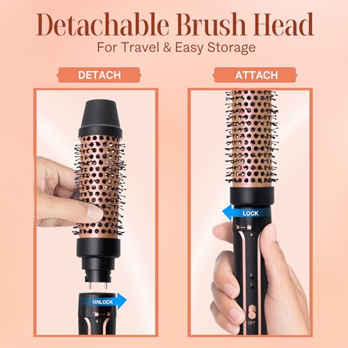 Asani 1.5-Inch Heated Curling Brush for Hair Waves & Volume