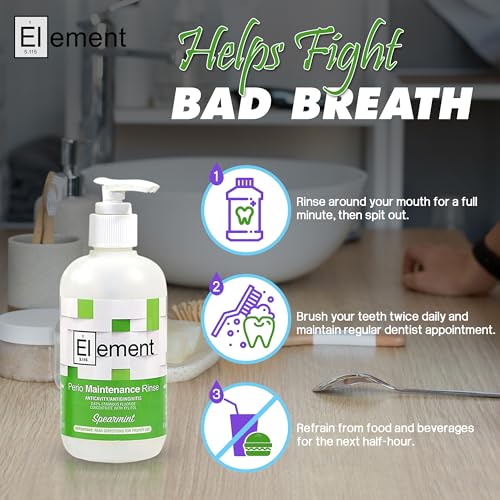 Stannous Fluoride Mouthwash - 10 Fl Oz Spearmint Flavor - Alcohol Free, Antimicrobial Formula