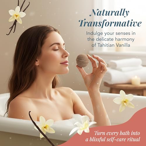 Saavy Naturals Organic Bath Bombs - Tahitian Vanilla Foaming Fizz Set