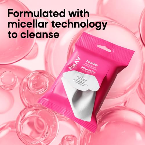 Almay Micellar Makeup Remover Cleansing Towelettes - 25 Count (Pack of 2)