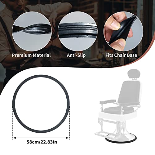 22.8-Inch Salon Chair Rubber Base Ring - Floor Protection for Hair Chairs
