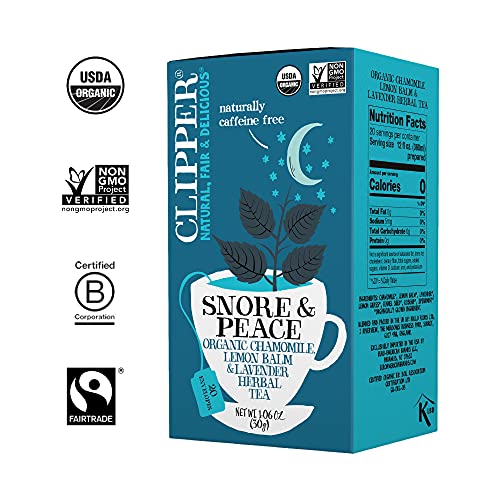 Clipper Snore & Peace Herbal Tea - 1.06 Ounce Relaxation Blend