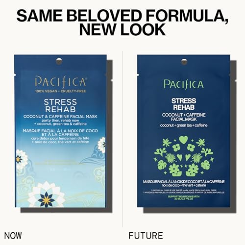 Pacifica Skin Rehab Coconut & Caffeine Sheet Mask for Redness