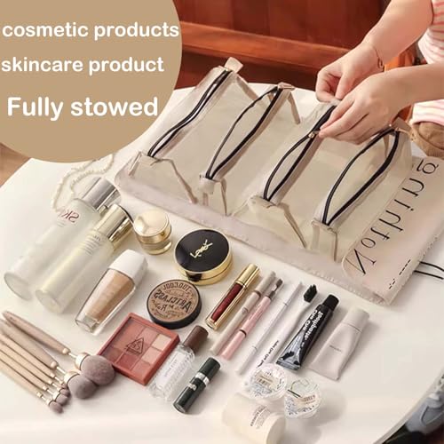 BunnyCare Large Travel Makeup Bag with 4 Detachable Organizer Pockets