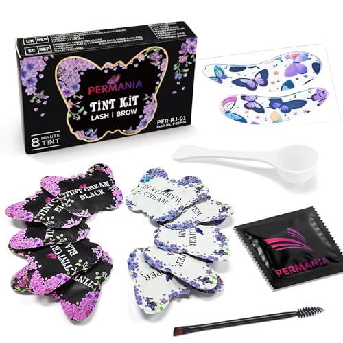 PERMANIA Lash & Brow Color Kit - Natural Black, 5 Applications