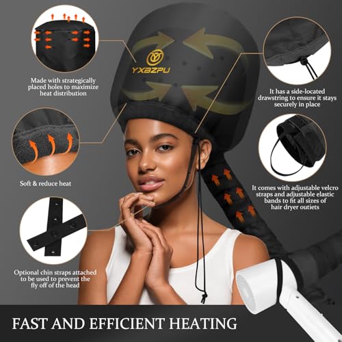 Hooded Hair Dryer Bonnet for Fast Drying & Deep Conditioning