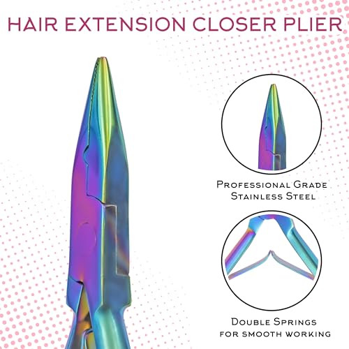 SIVOTE 6-Pack Multicolor Hair Extension Tools Kit for Micro Link & Itip Applications