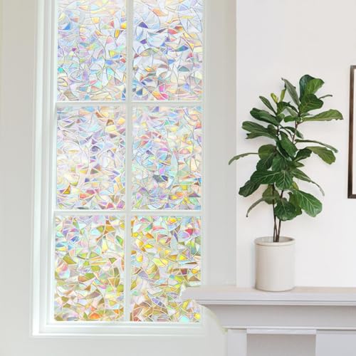 Finnez Stained Glass Window Privacy Film - 17.5" x 118.1"