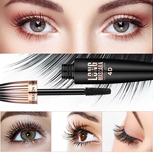 YEUGSCKA 2-Pack Waterproof 4D Silk Fiber Lash Mascara – Long Length & Volume