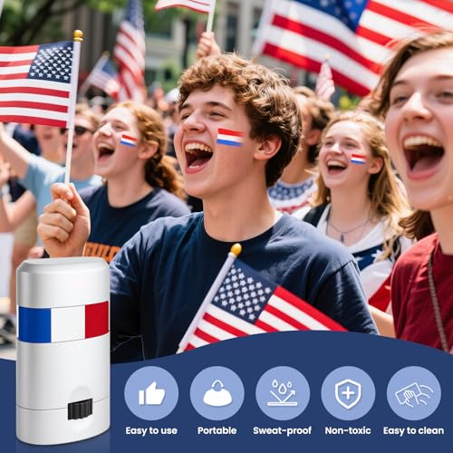 Patriotic Red White and Blue Face Paint Stick for 4th of July