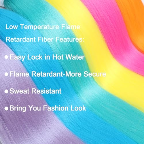 Ms Aloe Colorful Pre Stretched Braiding Hair Extensions 26 Inch - Pack of 6