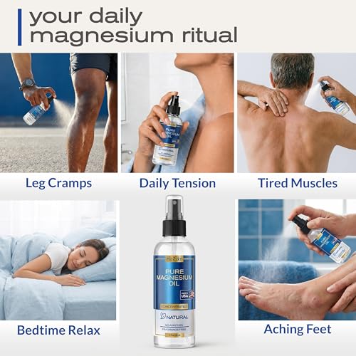 Ella & Eden Magnesium Oil for Feet 4 Oz – Sleep, Muscle & Leg Cramp Relief Spray