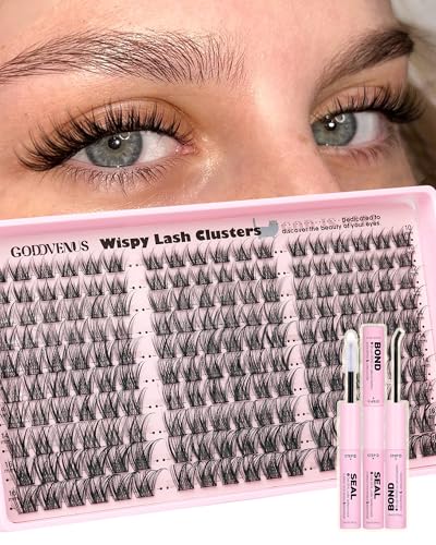 Goddvenus Wispy Lash Clusters Kit - 180pcs 10-16mm C Curl Extensions