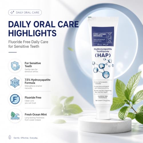 ERPIUY 7.5% Nano Hydroxyapatite Toothpaste, Fluoride-Free for Sensitive Teeth