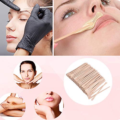 Whaline 400 Pack Wax Applicator Sticks for Facial & Body Hair Removal
