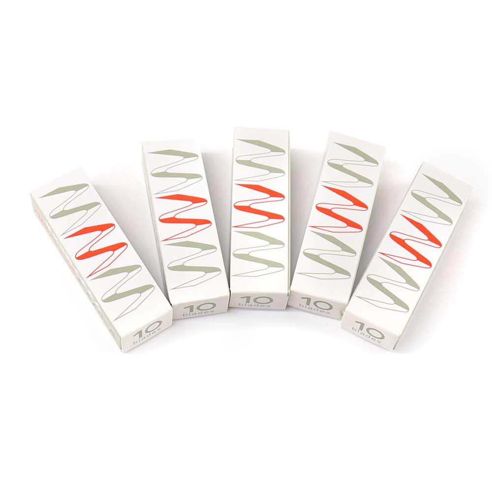 Bezall 50Pcs Single Edge Razor Blades, Stainless Steel Straight Razor Blade Refills, Eyebrow Trimmer Facial Hair Blades for Women and Men