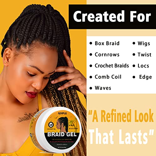 Goiple 9-Piece Professional Hair Braiding Kit with Strong Hold Gel