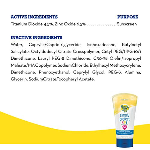 Banana Boat Kid Mineral Sunscreen Lotion SPF 50+ 6oz Tear-Free & Fewer Ingredients