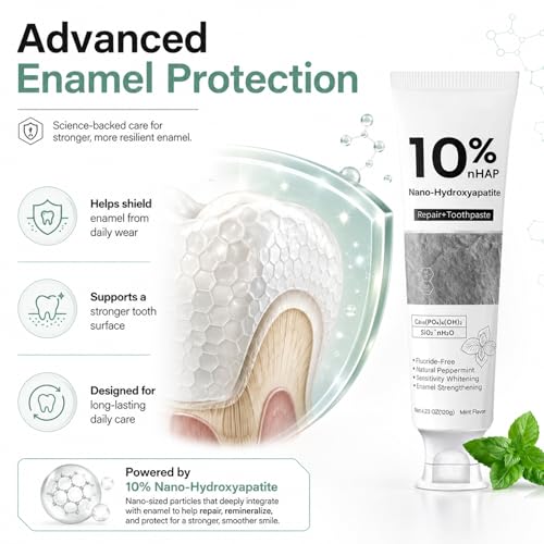 Fluoride-Free Nano-Hydroxyapatite Toothpaste for Enamel Repair - 4.23oz