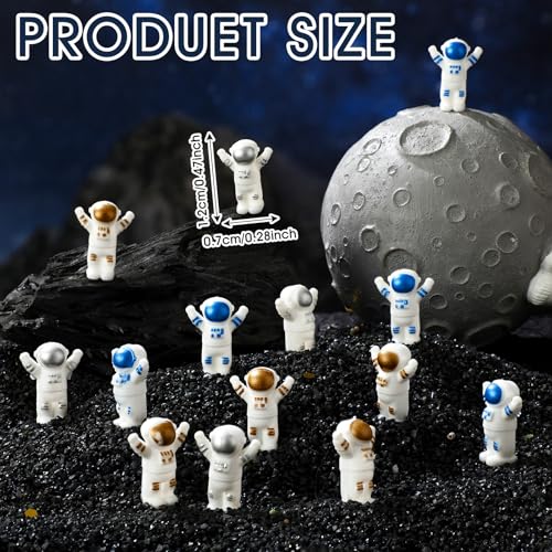 120 Mini Astronaut Figurines - Cute Resin Space Decor