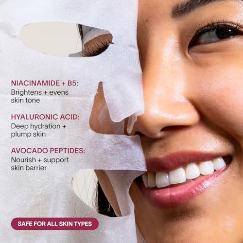 Solawave Hydrating Sheet Mask with Niacinamide & Hyaluronic Acid - 10 Pack