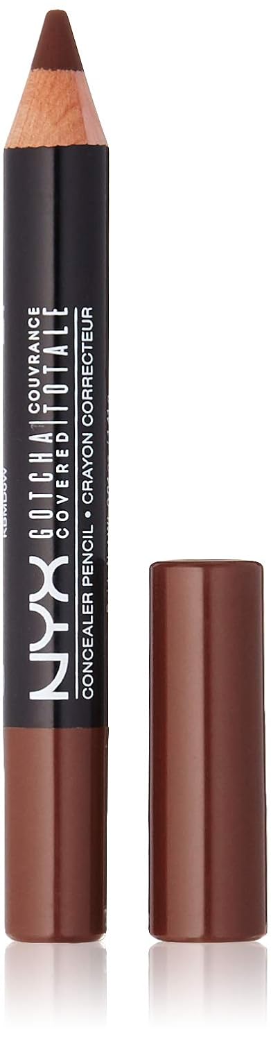 NYX Concealer Pencil - Gotcha Covered, Deep Espresso | 0.04 Ounce, Full Coverage Formula