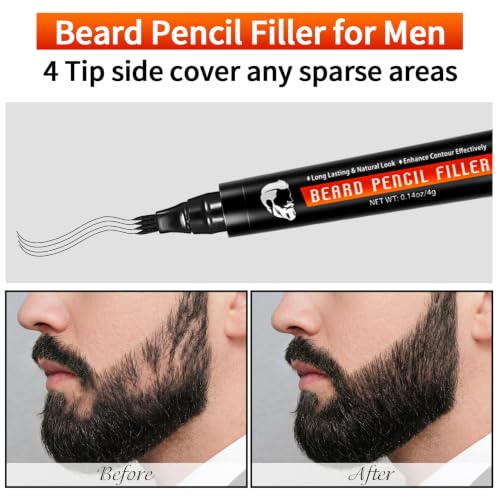 Men's Beard Grooming Kit with Shaping Tools, Razor & Blades