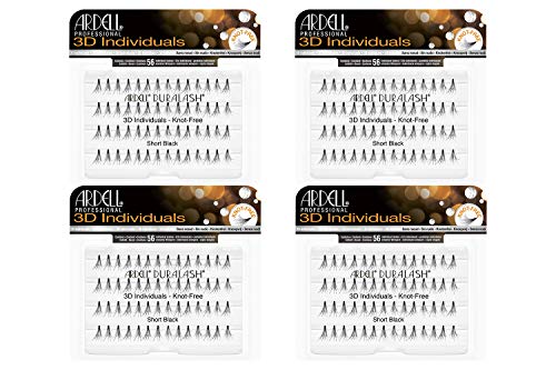 Ardell Individual Lashes Trios - Long Black DIY Lash Clusters (4-Pack)