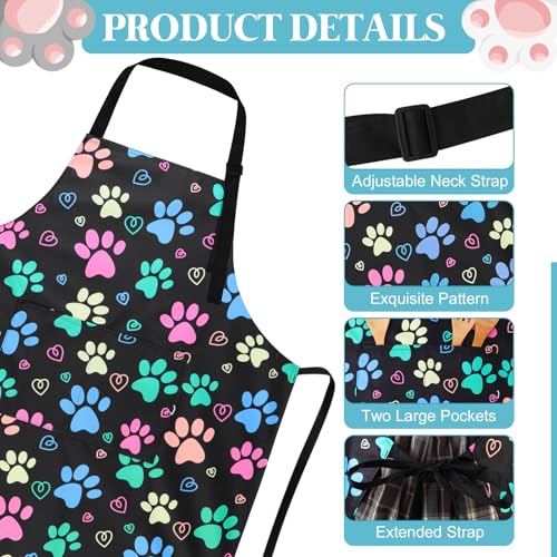 Waterproof Dog Grooming Apron - 2 Pack with Pockets, Adjustable