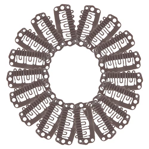 Beaupretty U-Shaped Wig Clips - 100Pcs Metal Snap Combs for Hair Extensions