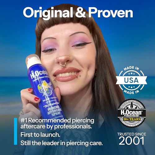 H2Ocean Piercing Aftercare Spray 4oz - Gentle Sea Salt Solution