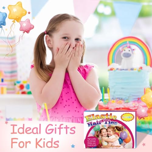 200PCS No Crease Elastic Hair Ties for Kids - Multicolor