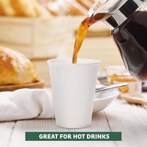 Freshware 12 oz Disposable Paper Coffee Cups - 100 Pack