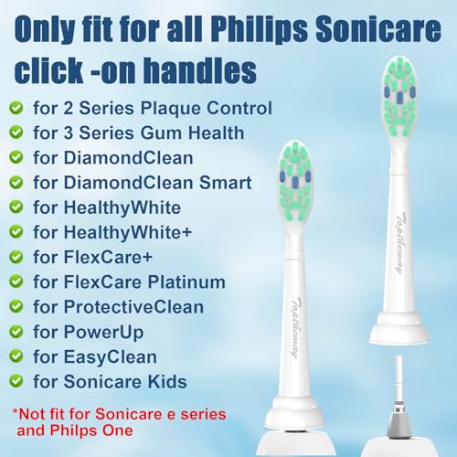 Toptheway Sonicare Toothbrush Replacement Heads, 10 Pack - White