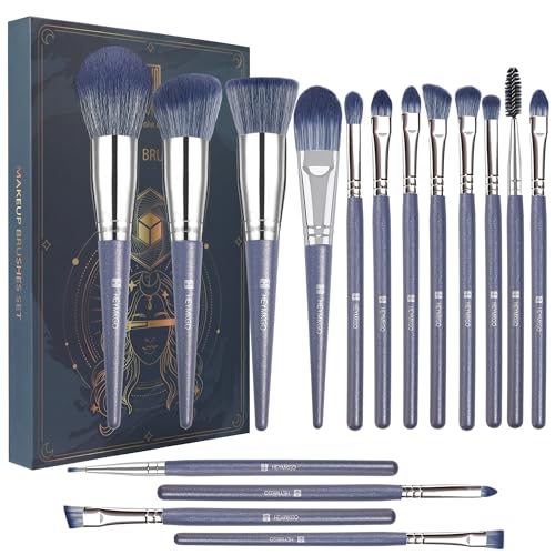 16Pcs Professional Makeup Brush Set with Synthetic Face & Eye Brushes