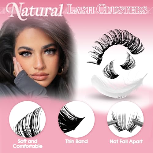 FADLASH 80D Lash Clusters Kit 12-18mm Fluffy Volume Eyelash Extensions