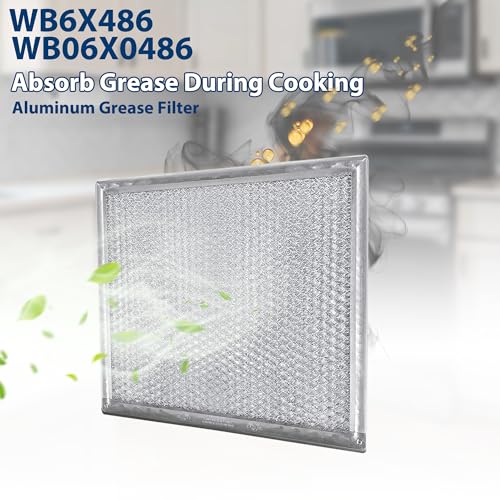 Microwave Grease Filter WB6X486 - 2 Pack, Compatible with GE Models