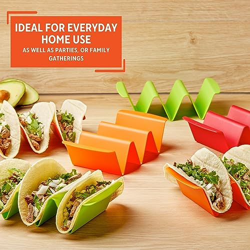 IMUSA 6-Piece Taco Holder Set - Colorful & Stackable, Holds 2-3 Tacos
