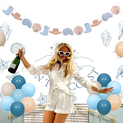 Coastal Bachelorette Photo Banner - Seashell Party Decorations
