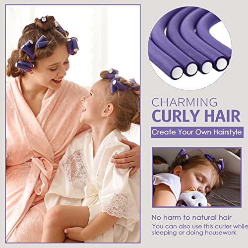 Tigeen Flexible 9.45 Inch Foam Hair Curlers Set with 2 Combs, No Heat Styling