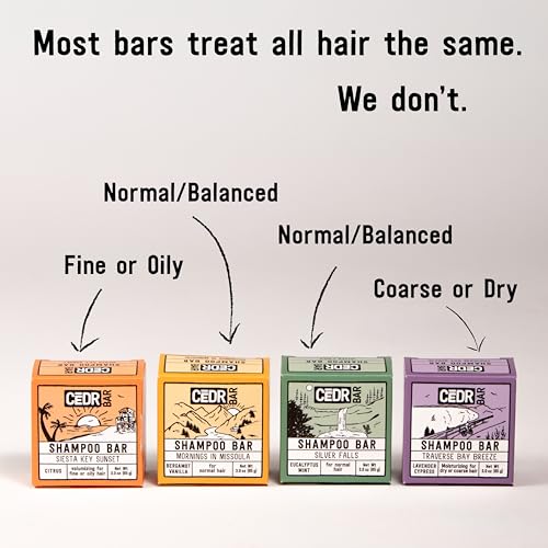 CEDR Rosemary Eucalyptus Mint Shampoo Bar for Normal Hair 3oz - Vegan & Sulfate-Free