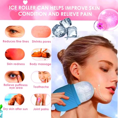Ice Roller for Face & Body - Cold Therapy Massage for Puffiness & Skin Brightening