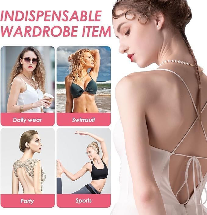 Snowy Sticky Bra Inserts - Reusable Waterproof Double-Sided Push-Up Enhancers for Dresses & Bikinis