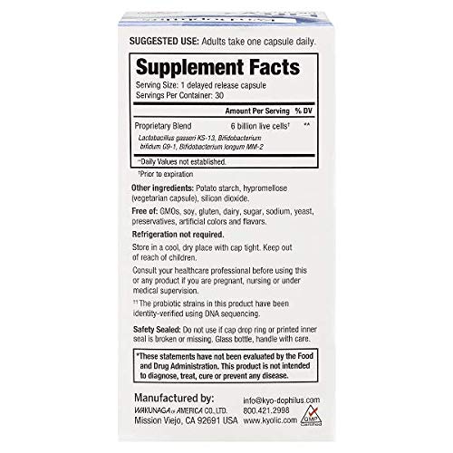 Kyo-Dophilus Fifty+ Probiotic, Digestive & Immune Support, 30 Capsules