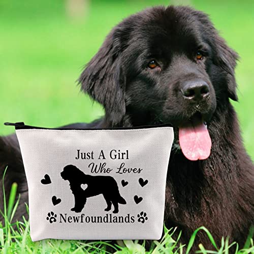 Newfoundland Lover Makeup Bag - Dog Owner Travel Cosmetic Pouch