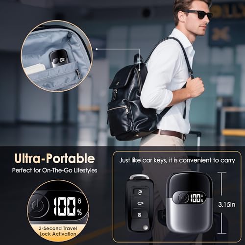 Electric Razor for Men, Foil Shaver and Beard Trimmer | For Dry And Wet,Battery LED Display USB-C Fast Charge, IPX7 Waterproof Portable Travel Shaver (Charcoal Black)